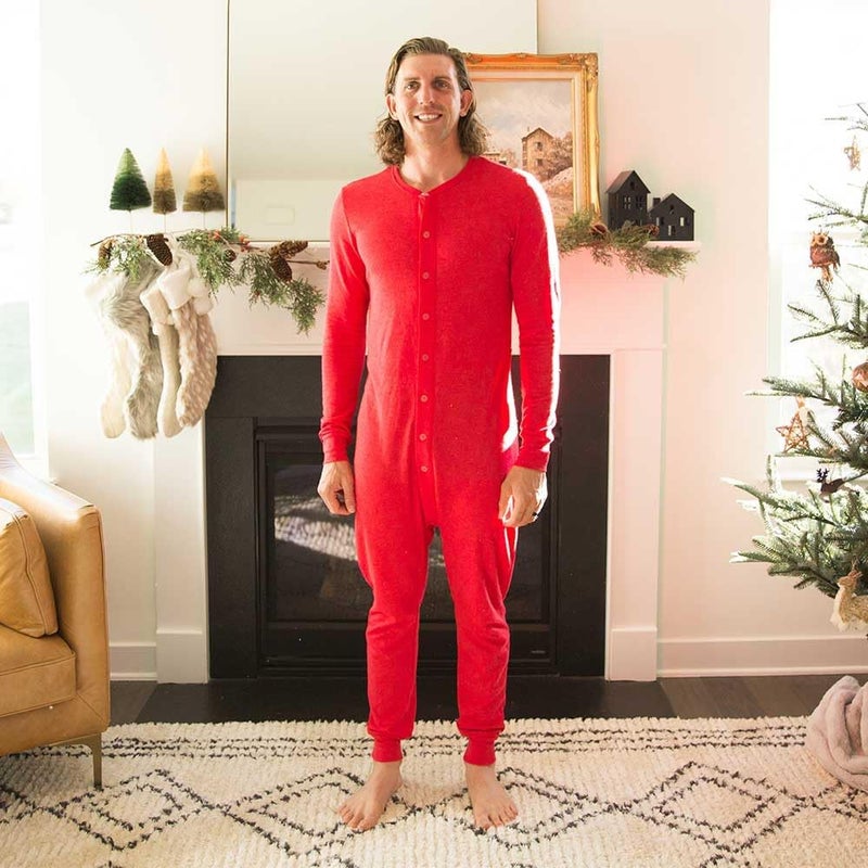 City Threads Made in USA Mens Union Suit Thermal Set Long John Onesie Footie Perfect for Sensitive Skin & Sensory Friendly - Image 2